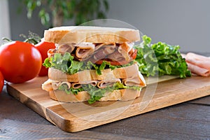 Fresh Turkey Club Sandwich