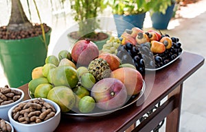 Fresh Brazilian tropical fruit tray