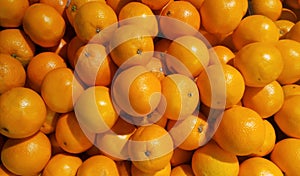 Fresh tropical mandarin orange in the market