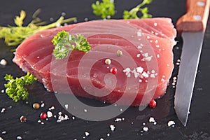 Fresh tuna steak