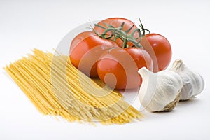 Fresh uncooked raw italian pasta