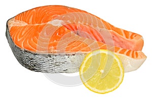 Fresh Uncooked Salmon Steaks