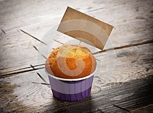 Fresh vanilla muffin