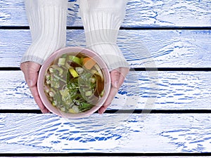 Fresh vegetabel soup