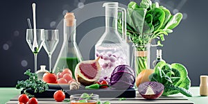 Fresh Vegetable and Food science concept