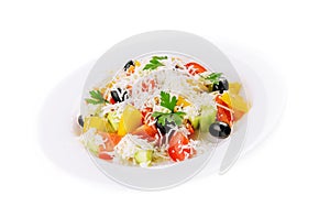 Fresh vegetable greek salad