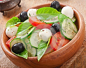 Fresh vegetable greek salad