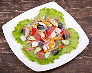 Fresh vegetable greek salad