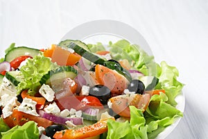 Fresh vegetable Greek salad