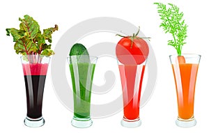 Fresh vegetable juices