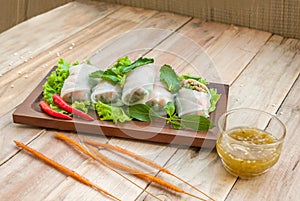 Fresh Vegetable Rice Wraps - Kuay Tiew Lui Suan
