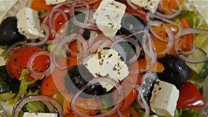 Fresh vegetable salad, Greek salad