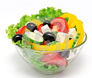 Fresh vegetable salad isolated