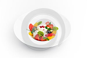 Fresh vegetable salad on a plate