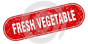 fresh vegetable sign. fresh vegetable grunge stamp.