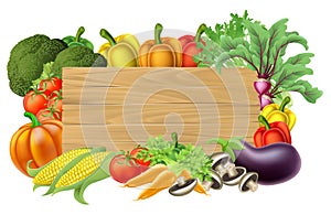 Fresh Vegetable Sign photo