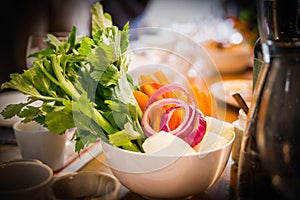 Fresh vegetables in the bowl