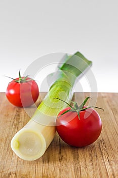 Fresh vegetables on a cutting board