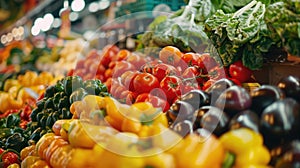 Fresh vegetables at a farmers market. Organic and local produce concept