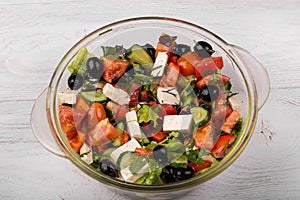 Fresh vegetables greek salad