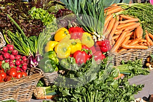 Fresh vegetables at a market