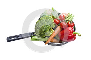 Fresh vegetables in a pan