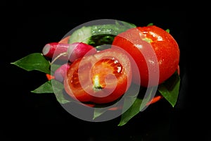 Fresh vegetables on a plate