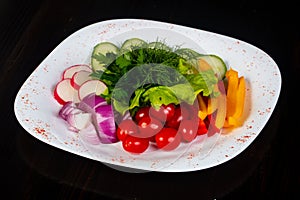 Fresh vegetables plate