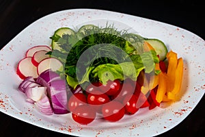 Fresh vegetables plate
