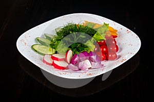 Fresh vegetables plate