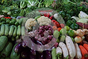 Fresh vegetables for sale in Siem Reap
