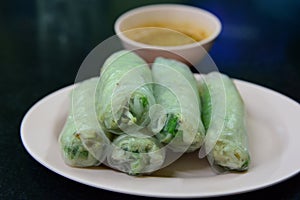 Fresh vegetables Spring Roll , Vietnamese Food