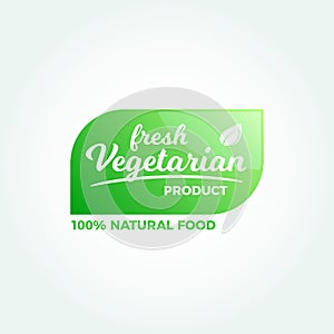 Fresh Vegetarian Natural Food Label