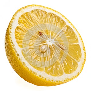 Lemon slice illustration isolated on white background photo