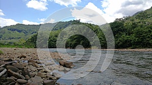 Fresh view of uncontaminated river