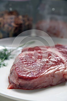 Fresh Wagyu Steak in Kitchen