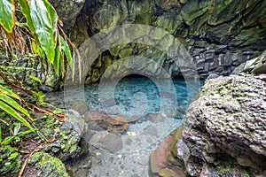 Fresh water caves in the lava at Waianapanapa state park