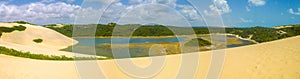 Fresh water lake in the beach dunes photo