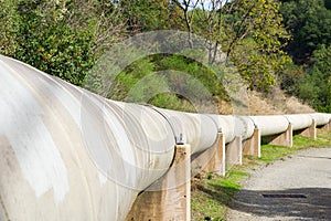 Fresh water pipeline in Los Gatos, San Francisco bay area, California