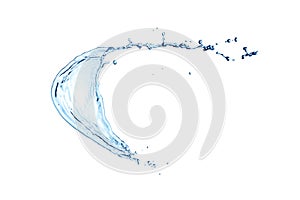 Fresh water splash isolated