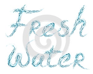 Fresh Water word on white