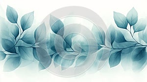 Mint Watercolor Leafy Vines Background photo