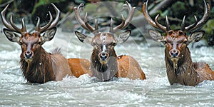 Fresh watering water on the prairie, where the herd of antelopes gathers to quench thirst after