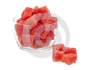 Fresh watermelon bowl with cubes