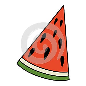 fresh watermelon portion summer icon