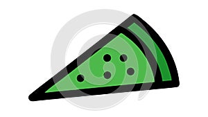 Fresh Watermelon Slice Vector Icon Ã¢â¬\' Fruit Refreshment, vector design Generative AI photo
