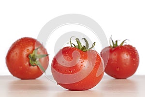 Fresh wet red tomatoes