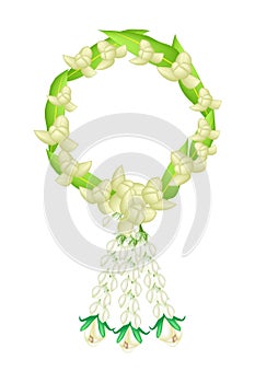 A Fresh White Colors of Ylang Ylang Flowers Garlan