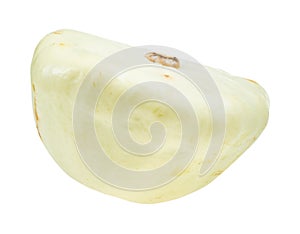 Fresh white squash patisson cutout on white