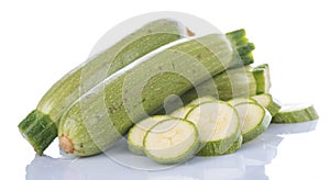Fresh white zucchini